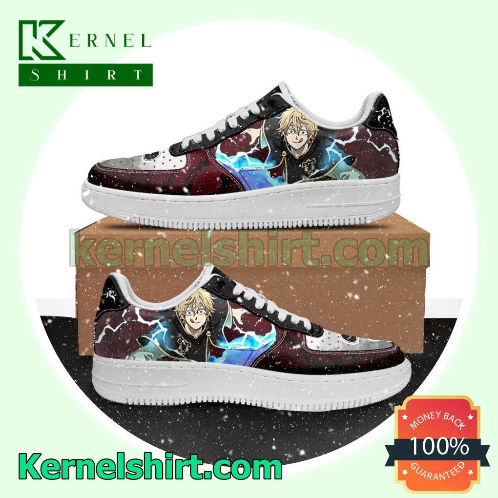 Luck Voltia Black Bull Knight Black Clover Anime Mens Womens Air Force 1 Shoes