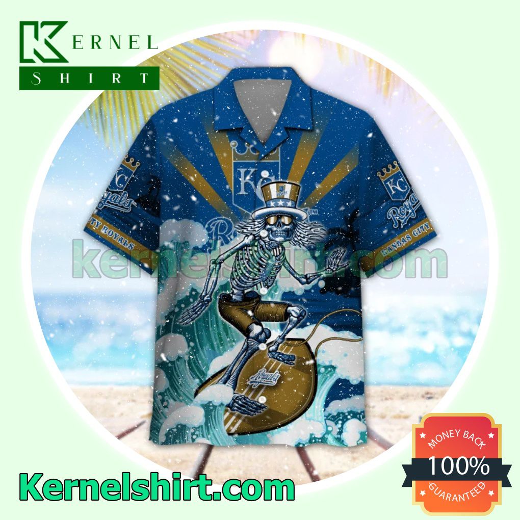 MLB Kansas City Royals Grateful Dead Button-Down Shirts a