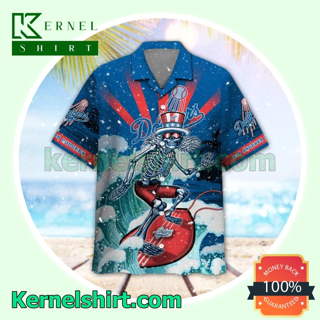 MLB Los Angeles Dodgers Grateful Dead Button-Down Shirts a