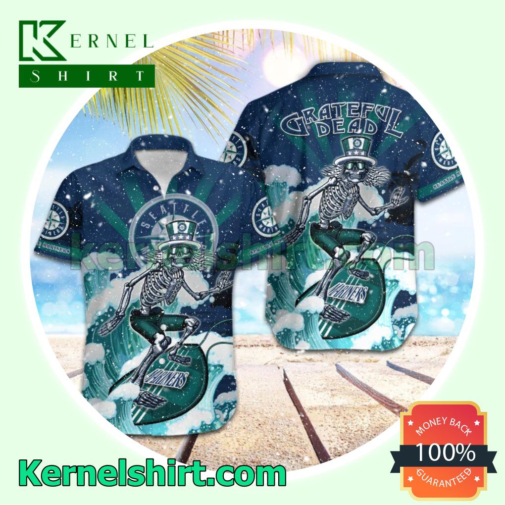 MLB Seattle Mariners Grateful Dead Button-Down Shirts