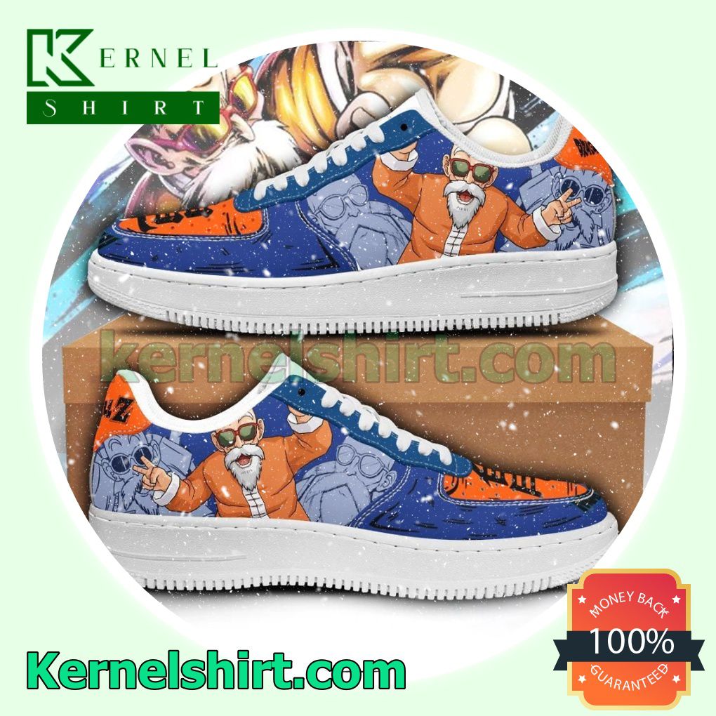 Master Roshi Dragon Ball Anime Mens Womens Air Force 1 Shoes