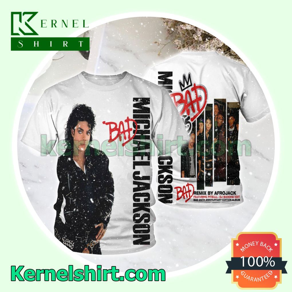 Michael Jackson Bad Album Cover Crewneck T-shirt
