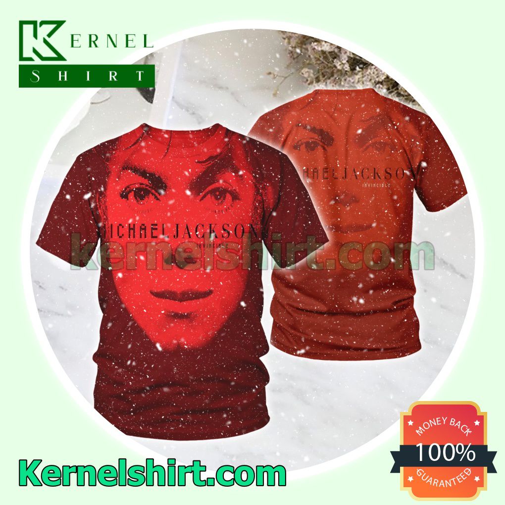 Michael Jackson Invincible Album Red Cover Crewneck T-shirt