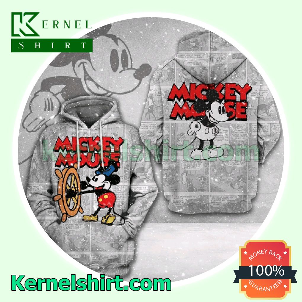 Mickey Mouse Old Comic Mens Hoodie