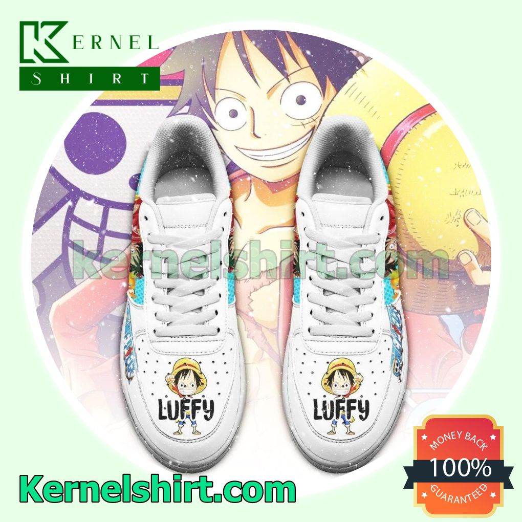 Monkey D Luffy One Piece Anime Mens Womens Air Force 1 Shoes a