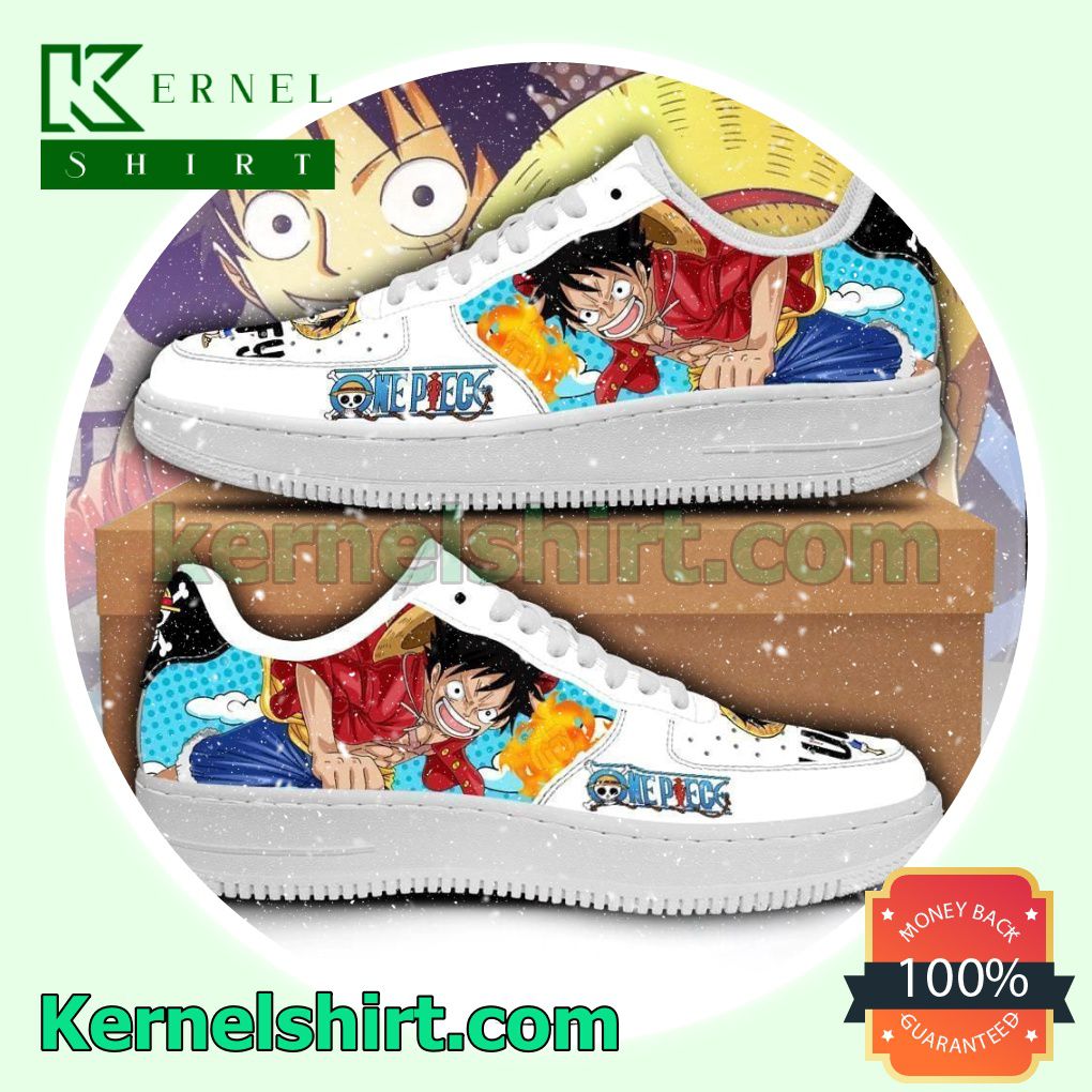 Monkey D Luffy One Piece Anime Mens Womens Air Force 1 Shoes