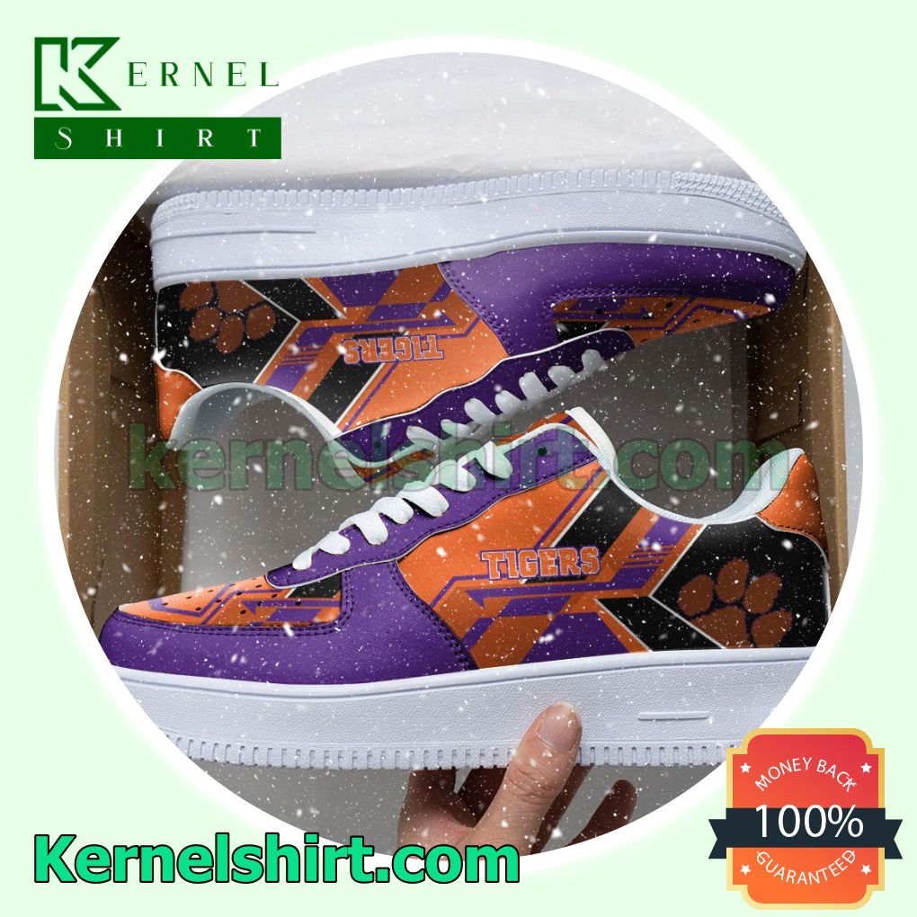 NCAA Clemson Tigers Nike Mens Womens Air Force 1 Shoes