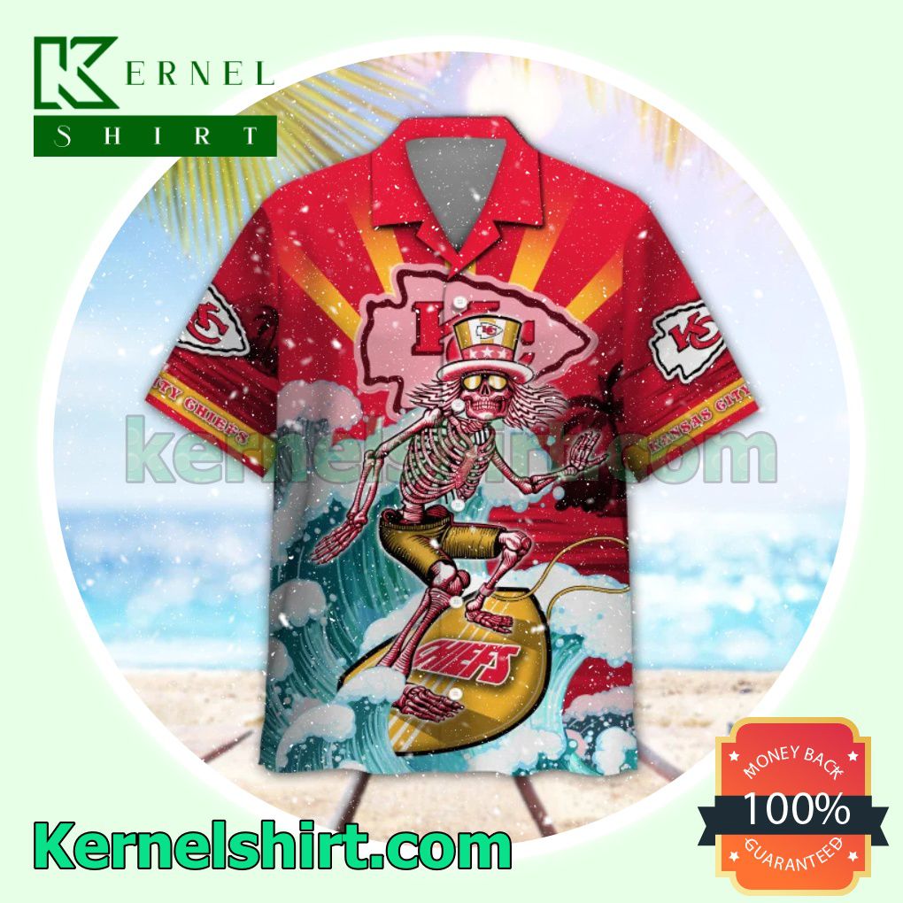 NFL Kansas City Chiefs Grateful Dead Button-Down Shirts a