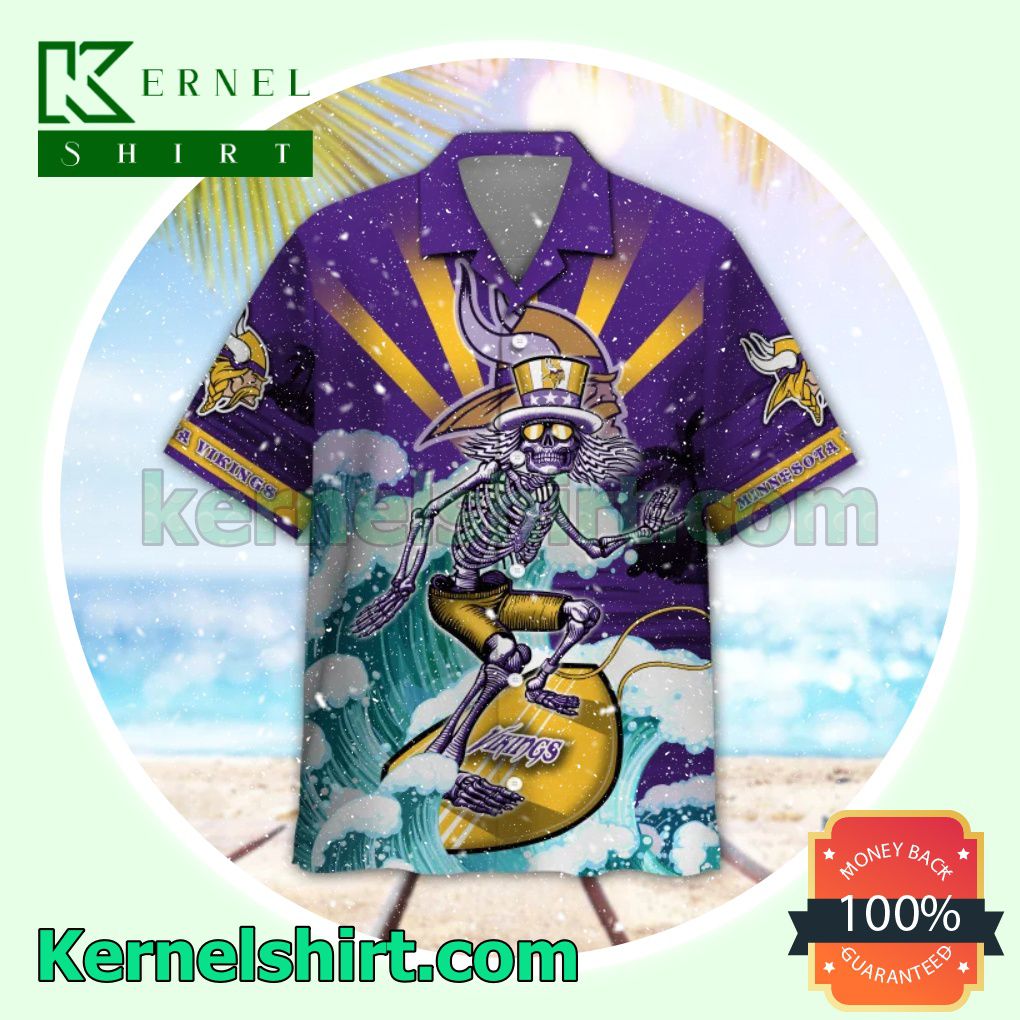 NFL Minnesota Vikings Grateful Dead Button-Down Shirts - Shop trending  fashion in USA and EU