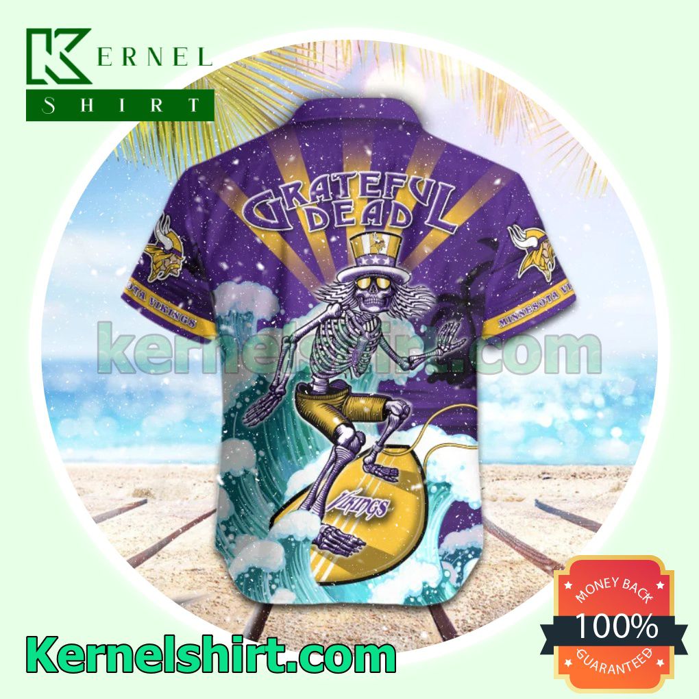 NFL Minnesota Vikings Grateful Dead Hawaiian Shirt For Fans