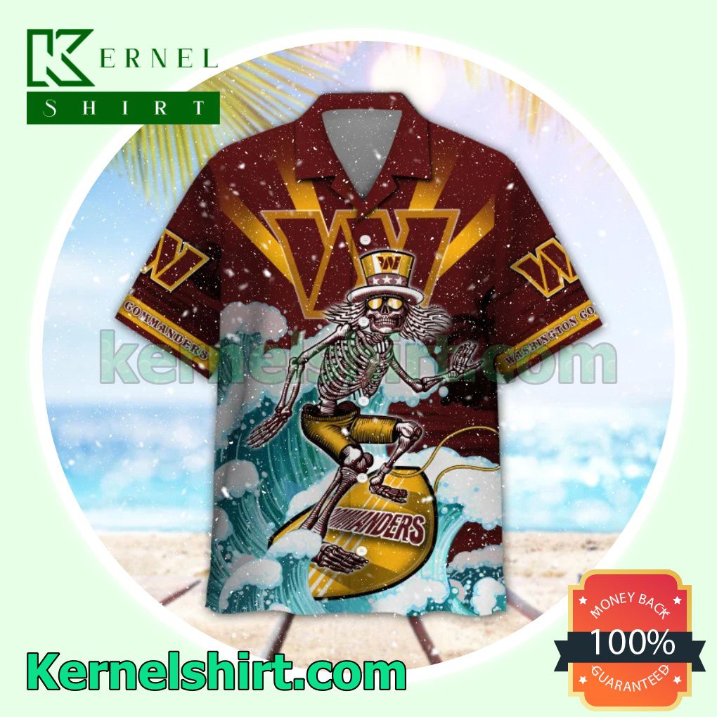 Custom Washington Commanders Hawaiian Shirt Grateful Dead