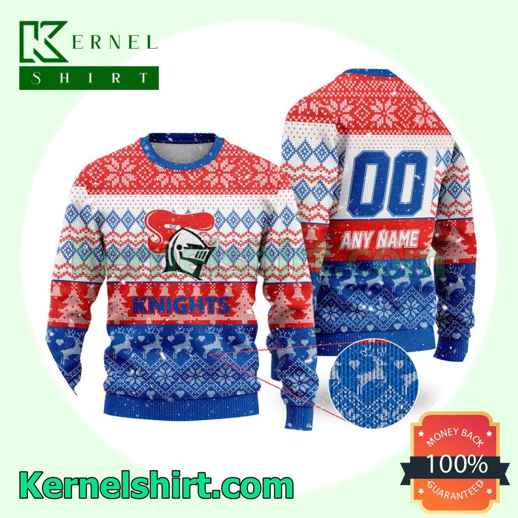 NRL Newcastle Knights Ugly Sweater Holiday Knit Pullover