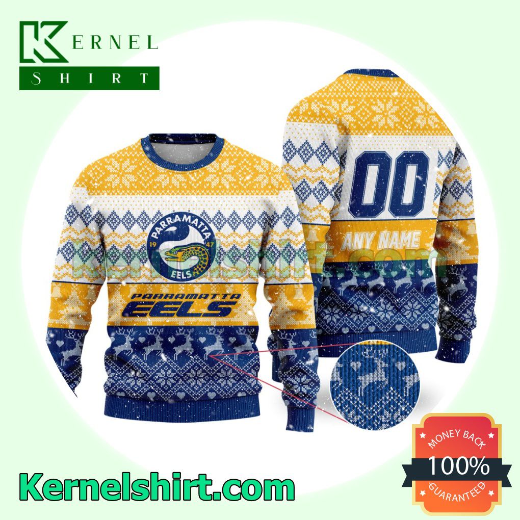 NRL Parramatta Eels Ugly Sweater Holiday Knit Pullover