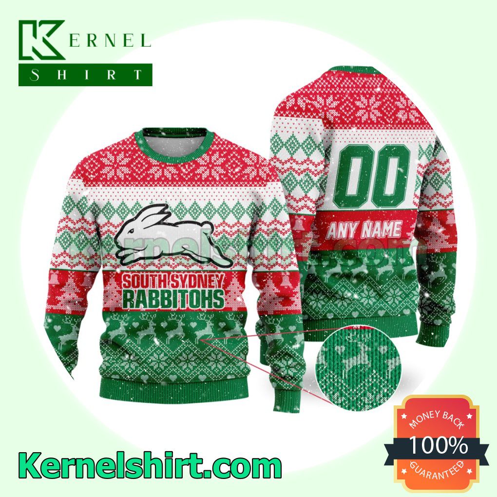 NRL South Sydney Rabbitohs Ugly Sweater Holiday Knit Pullover