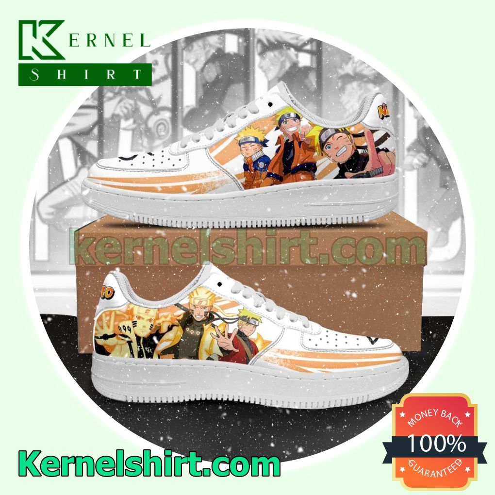 Naruto Evolution Anime Mens Womens Air Force 1 Shoes