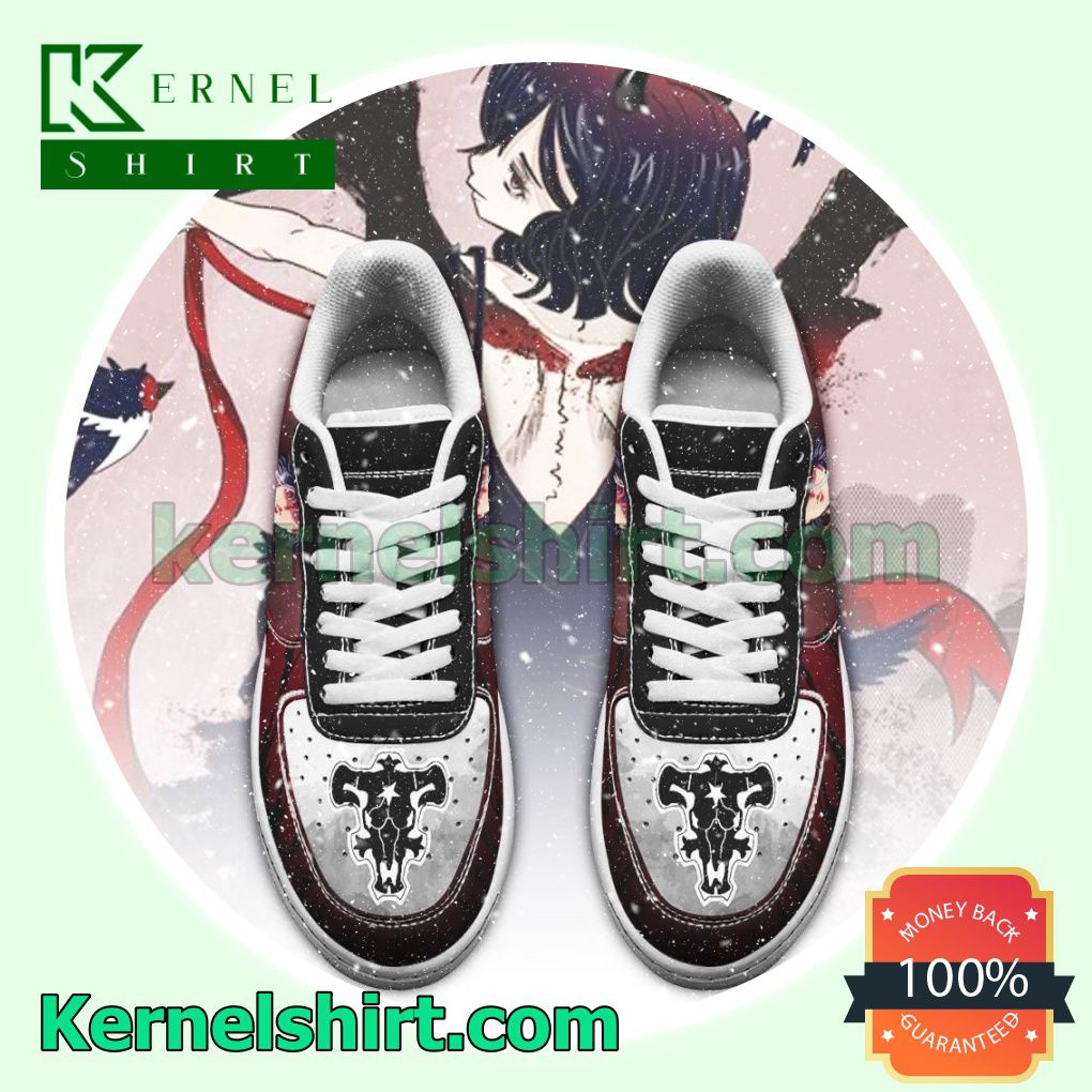 Nero Black Bull Knight Black Clover Anime Mens Womens Air Force 1 Shoes a