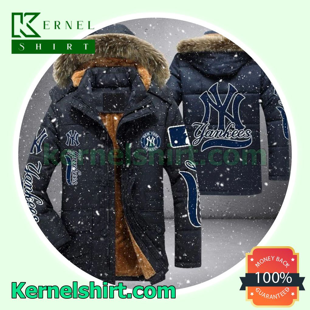 New York Yankees Mlb Warm Jacket With Faux Fur a