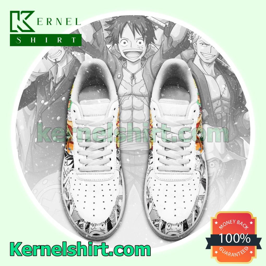 One Piece Mixed Manga Anime Mens Womens Air Force 1 Shoes a