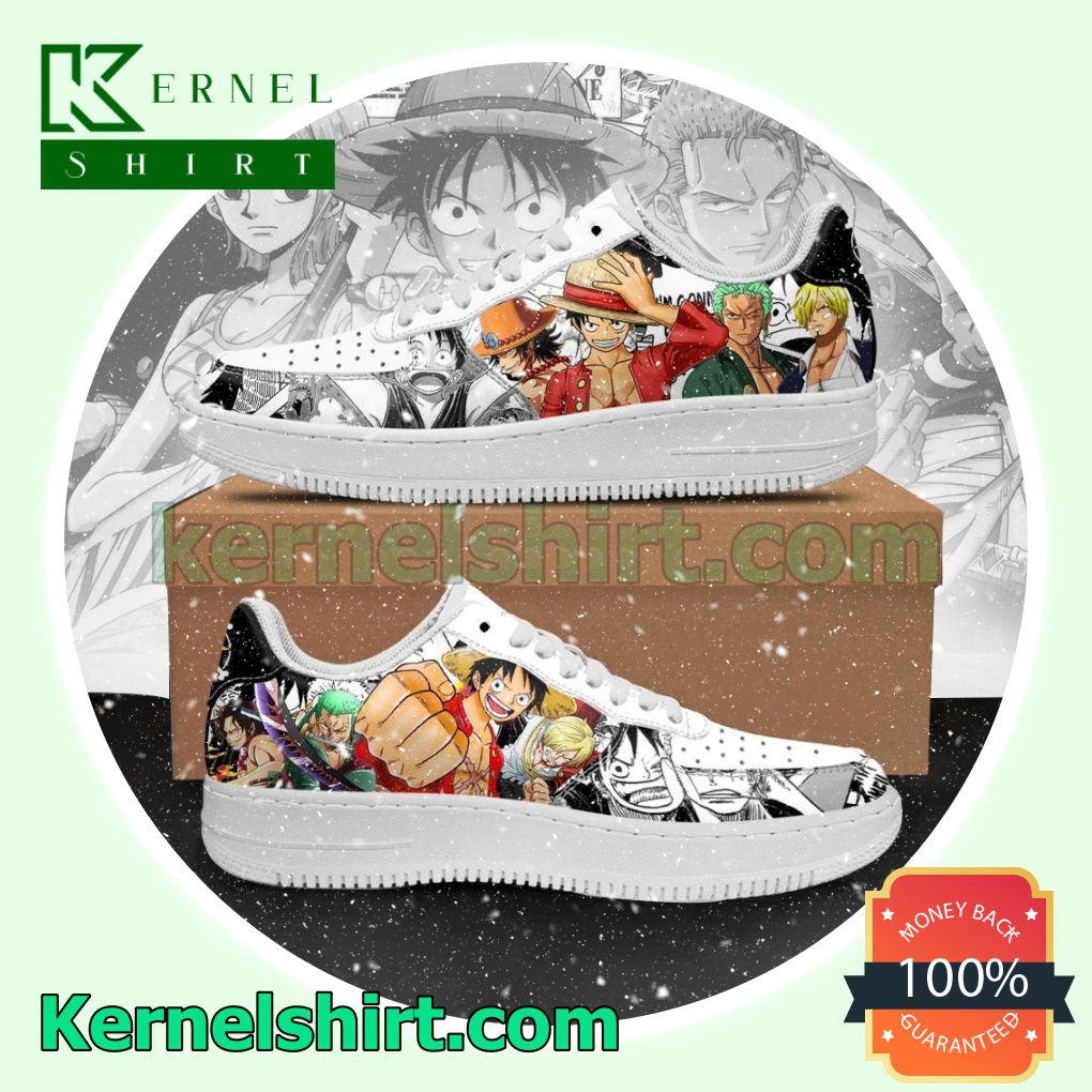 One Piece Mixed Manga Anime Mens Womens Air Force 1 Shoes