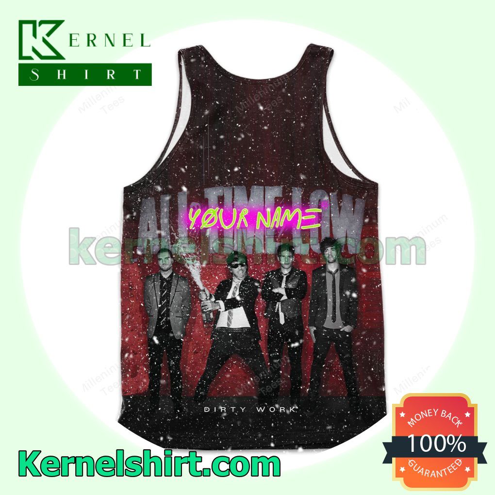 Personalized All Time Low Dirty Work Album Cover Fan Mens Tank Top a