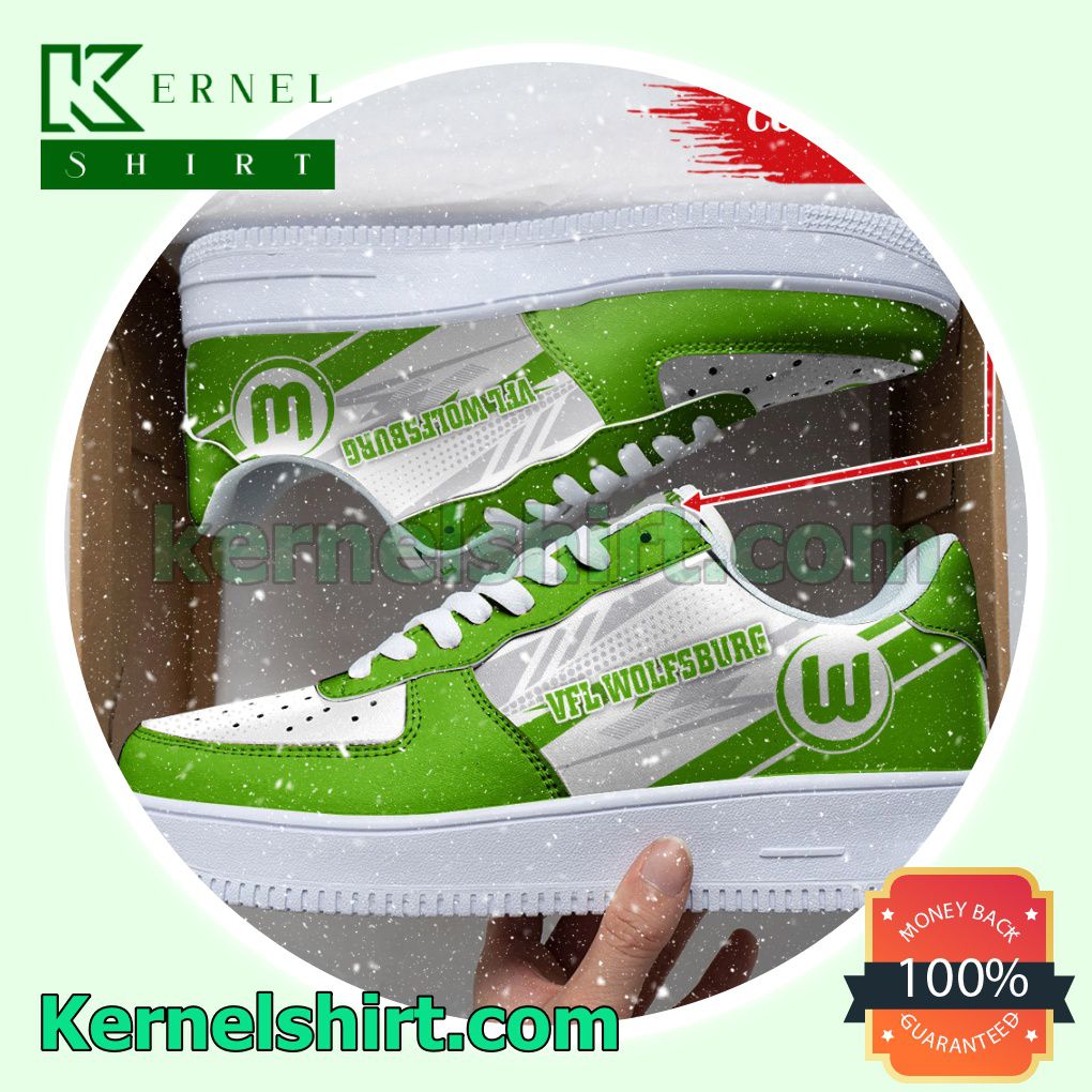 Personalized Bundesliga VfL Wolfsburg Custom Name Nike Mens Womens Air Force 1 Shoes