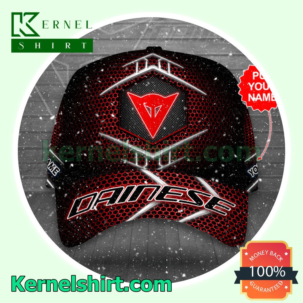 Personalized Dainese Red Hive Pattern Trucker Caps
