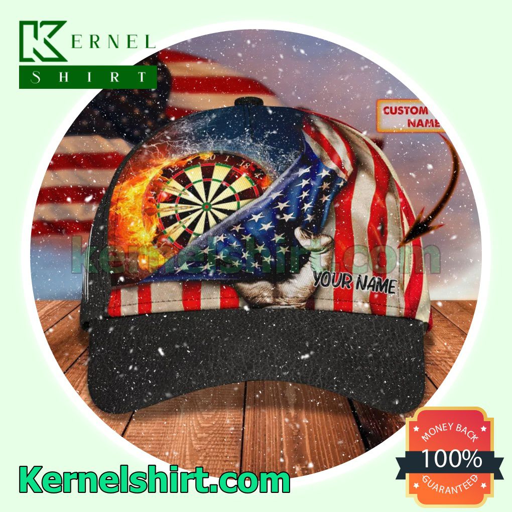 Best Gift Personalized Darts American Flag Trucker Caps