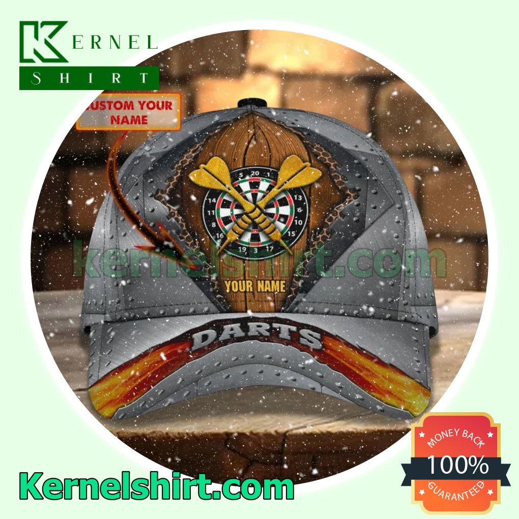 Personalized Darts Torn Ripped Grey Trucker Caps