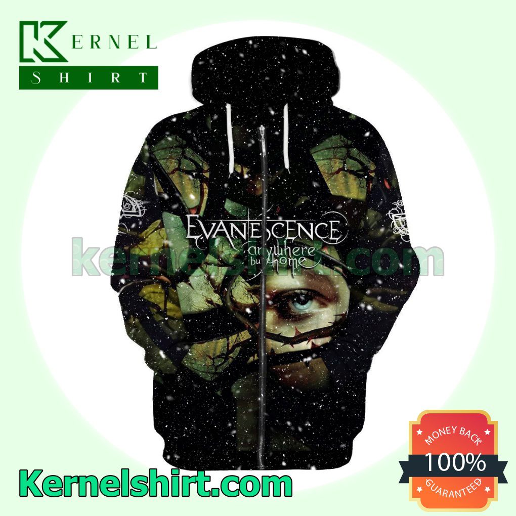 Personalized Evanescence Anywhere But Home Album Cover Long Sleeve Pullover Hoodie