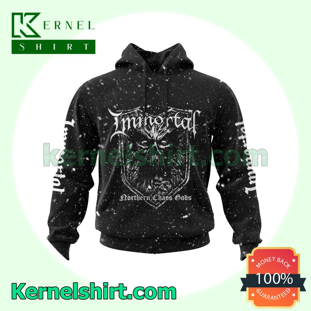 Personalized Immortal Northern Chaos Gods Album Cover Long Sleeve Pullover Hoodie