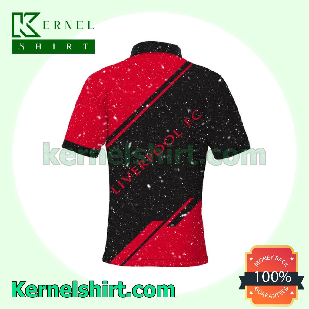 Personalized Liverpool Fc Black And Red Tennis Golf Polo a