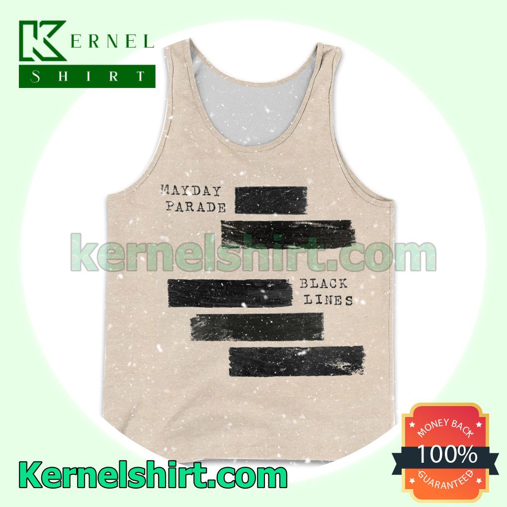 Personalized Mayday Parade Black Lines Album Cover Fan Mens Tank Top