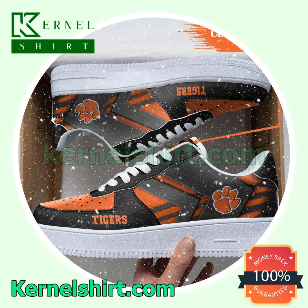 Personalized NCAA Clemson Tigers Custom Name Nike Mens Womens Air Force 1 Shoes