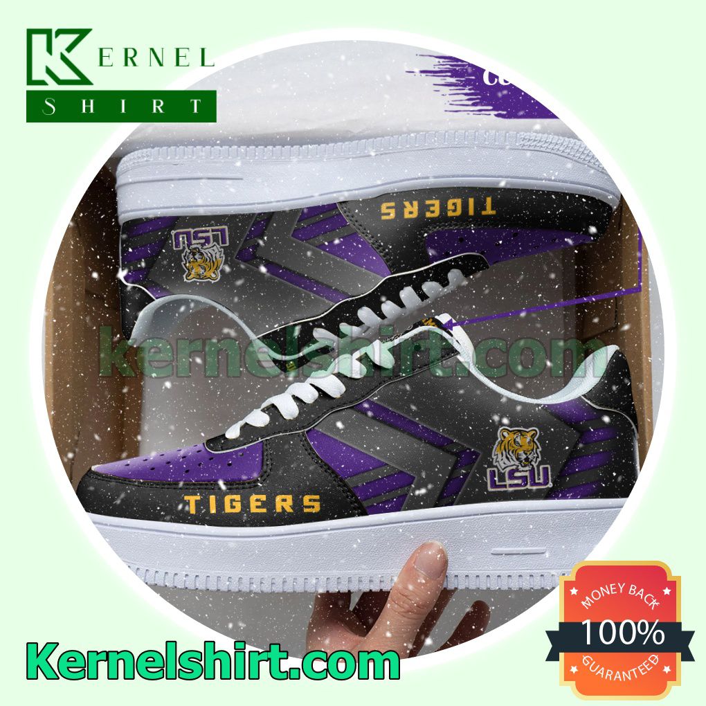 Personalized NCAA LSU Tigers Custom Name Nike Mens Womens Air Force 1 Shoes