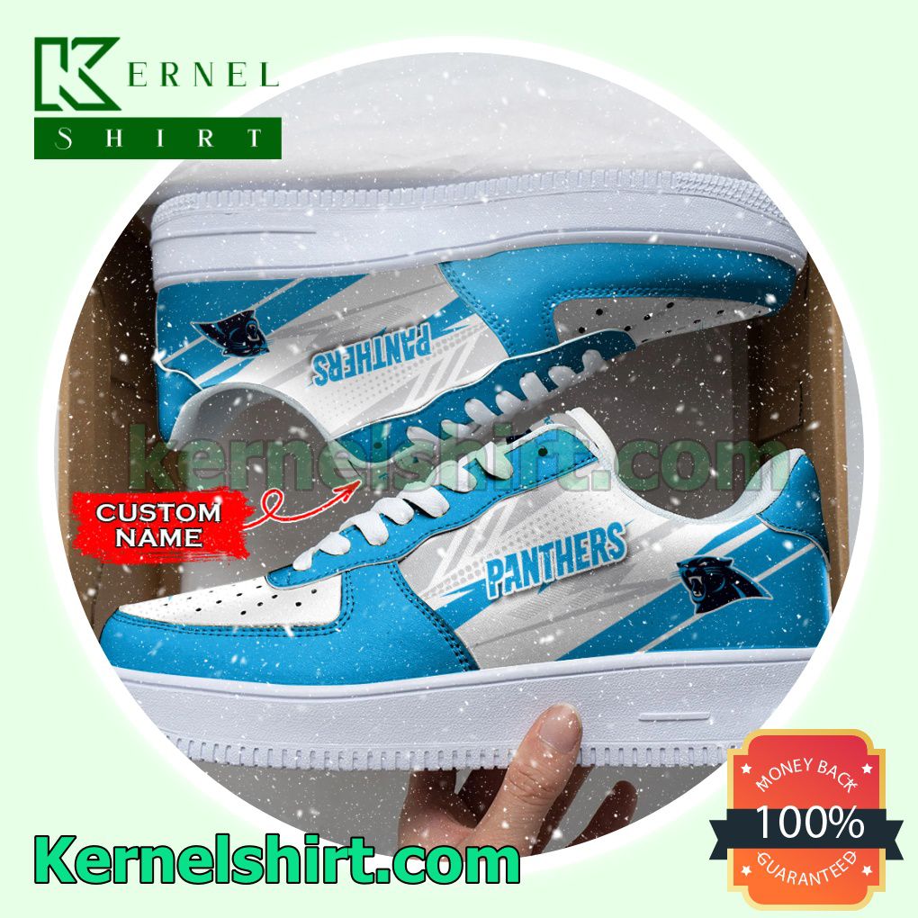 Personalized NFL Carolina Panthers Custom Name Nike Mens Womens Air Force 1 Shoes a