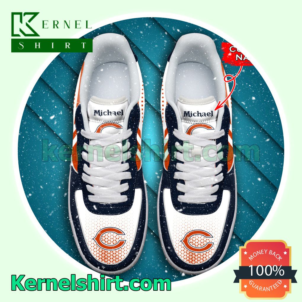 Personalized NFL Chicago Bears Custom Name Nike Mens Womens Air Force 1 Shoes