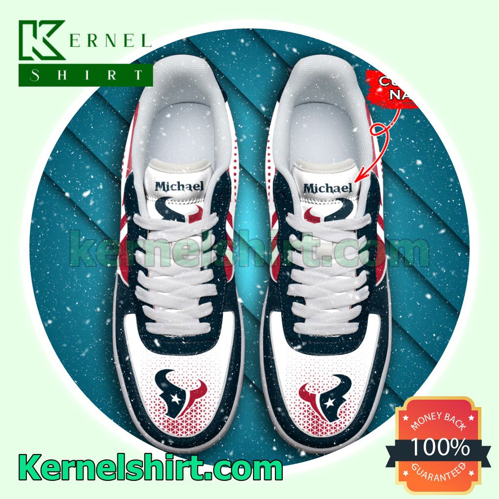 Personalized NFL Houston Texans Custom Name Nike Mens Womens Air Force 1 Shoes