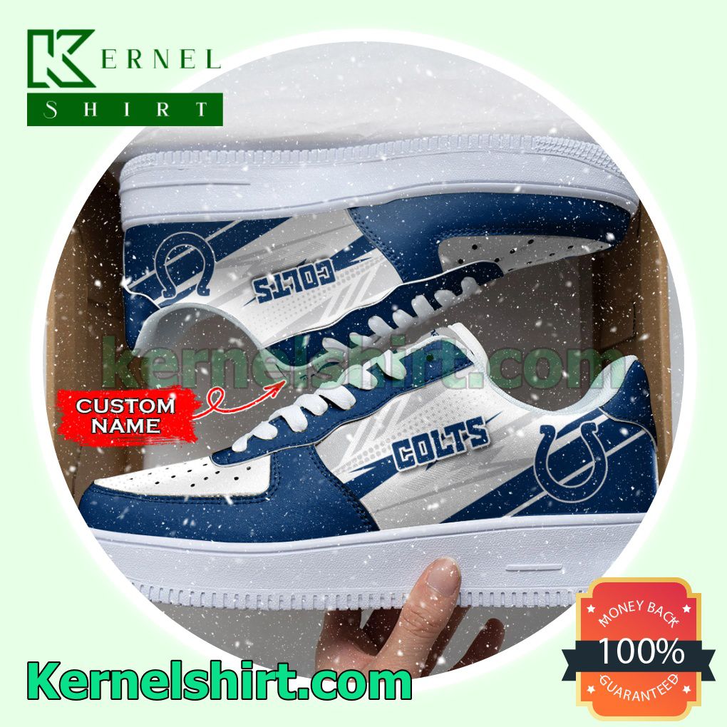 Personalized NFL Indianapolis Colts Custom Name Nike Mens Womens Air Force 1 Shoes a