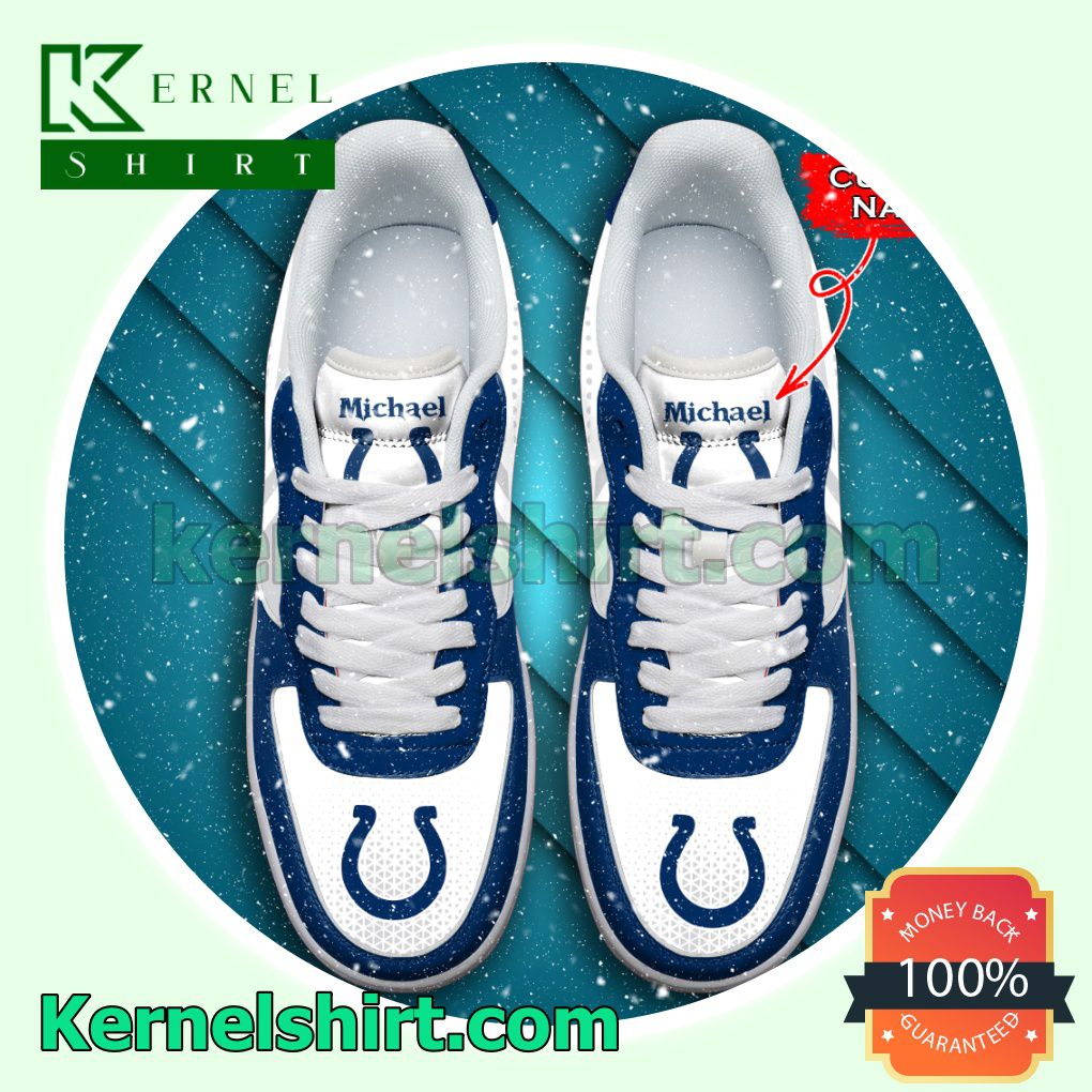 Personalized NFL Indianapolis Colts Custom Name Nike Mens Womens Air Force 1 Shoes