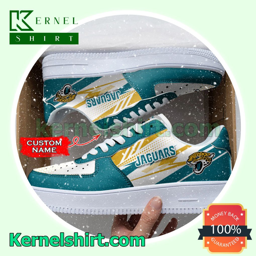 Personalized NFL Jacksonville Jaguars Custom Name Nike Mens Womens Air Force 1 Shoes a