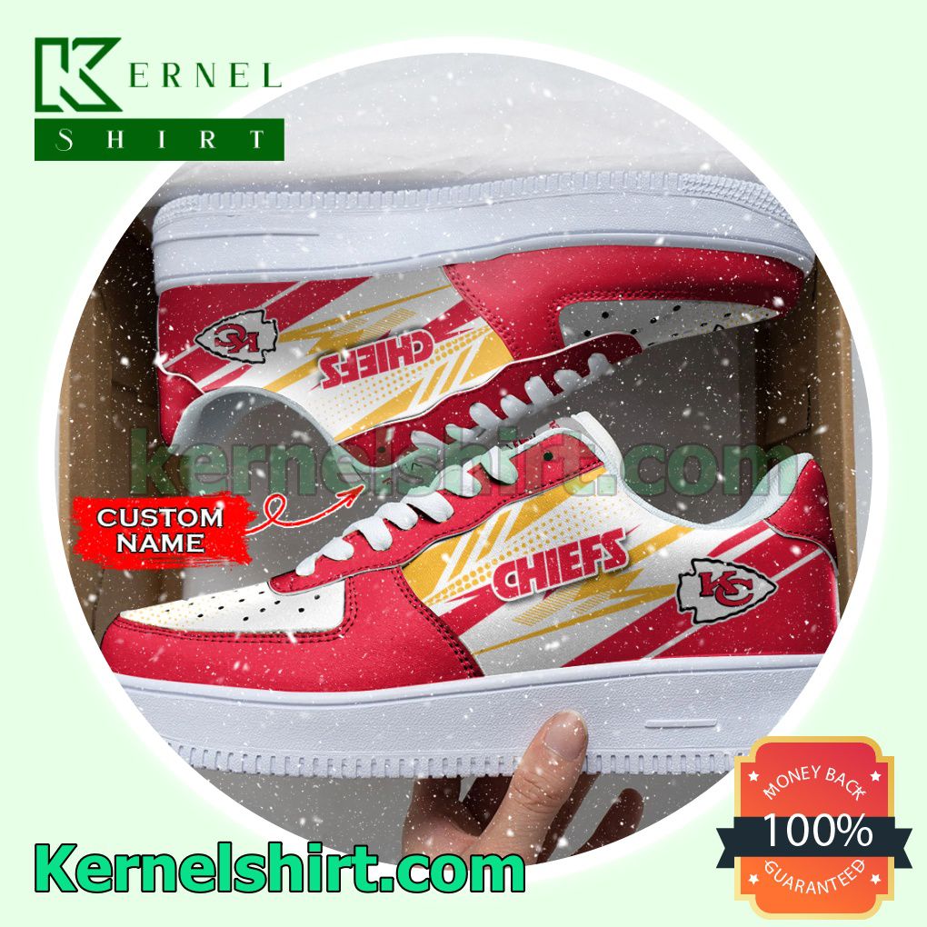 Personalized NFL Kansas City Chiefs Custom Name Nike Mens Womens Air Force 1 Shoes a