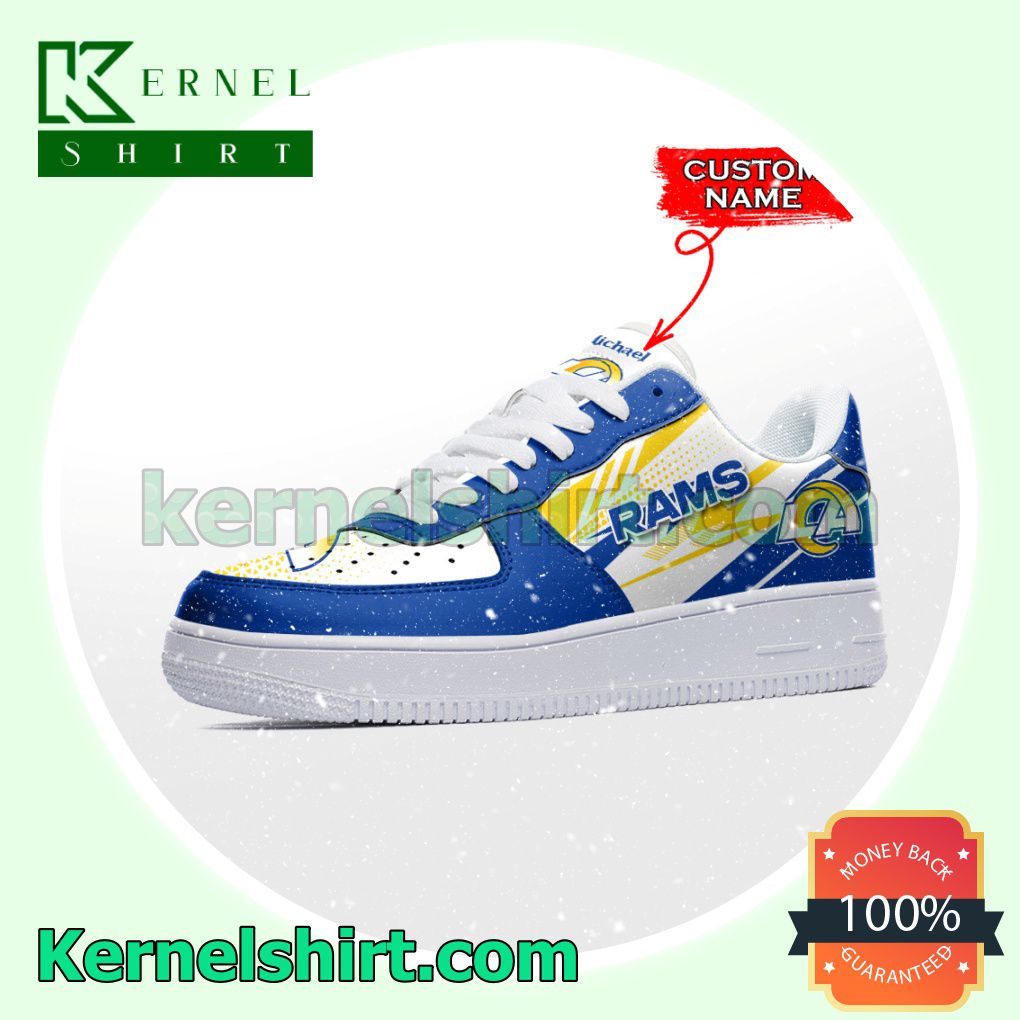 Personalized NFL Los Angeles Rams Custom Name Nike Mens Womens Air Force 1  Shoes - Shop trending fashion in USA and EU