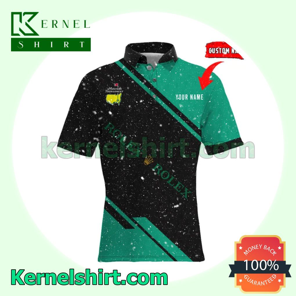 Personalized Rolex Masters Tournament Black And Green Tennis Golf Polo