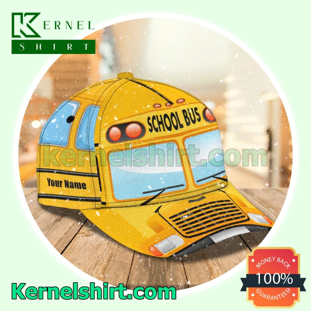 Personalized School Bus Printed Trucker Caps b