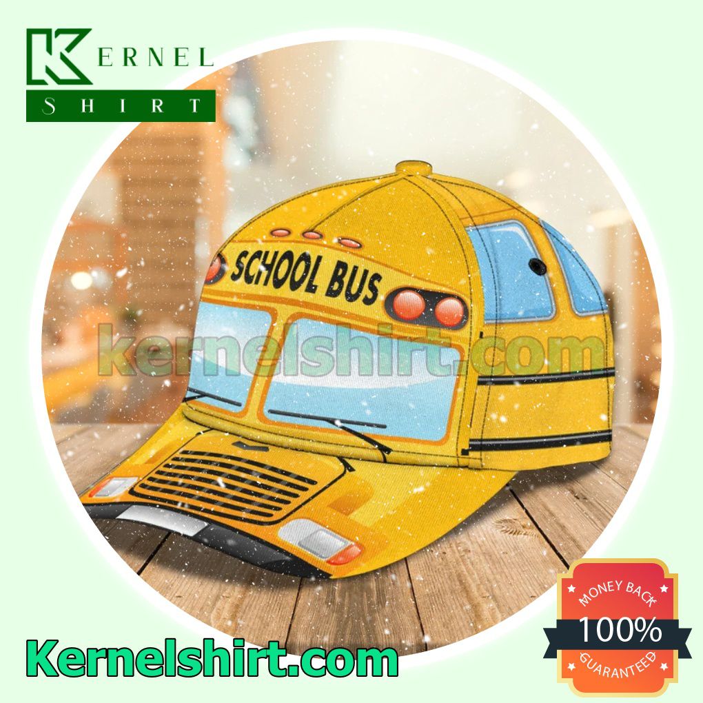 Personalized School Bus Printed Trucker Caps c