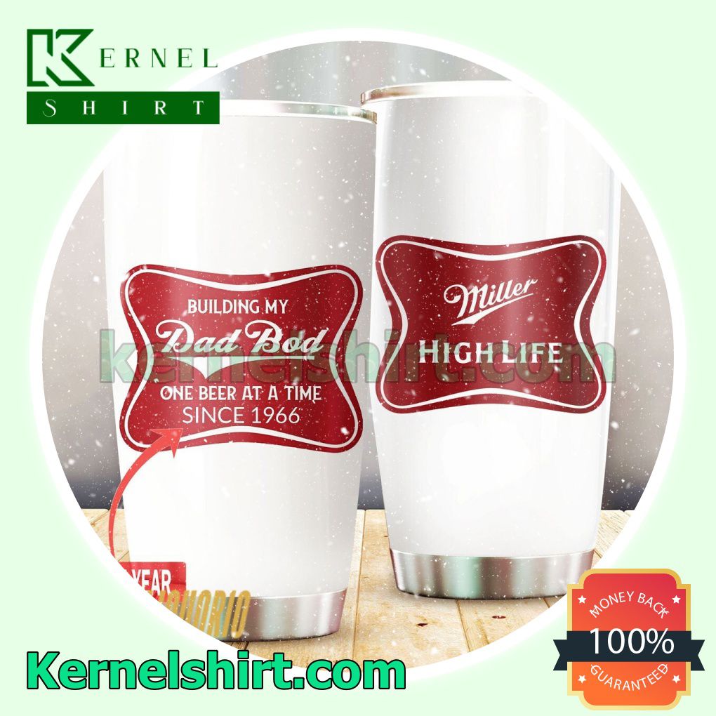Personalized White Red Miller High Life Sublimation Tumbler
