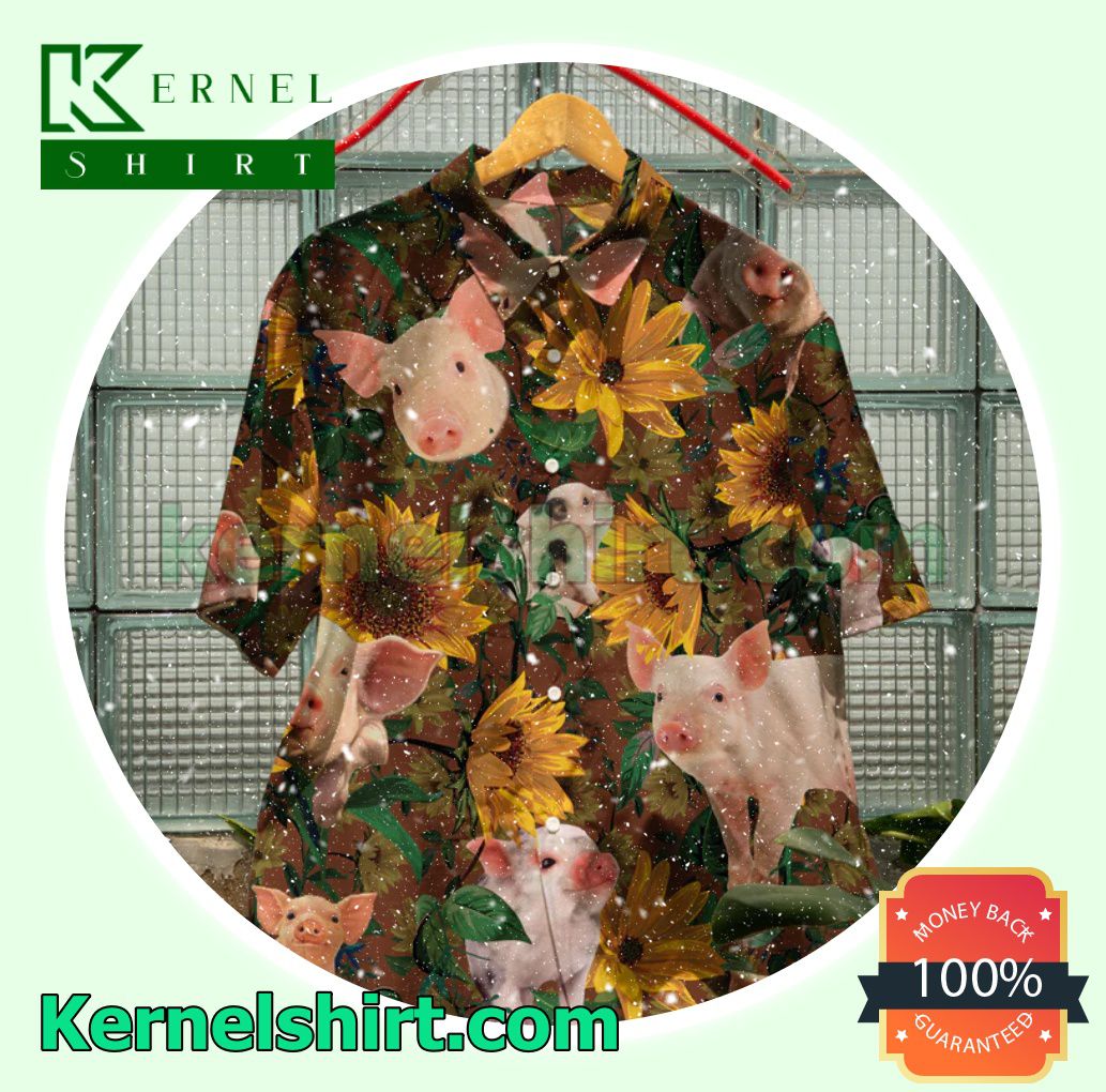 Pig Sunflower Button-Down Shirts