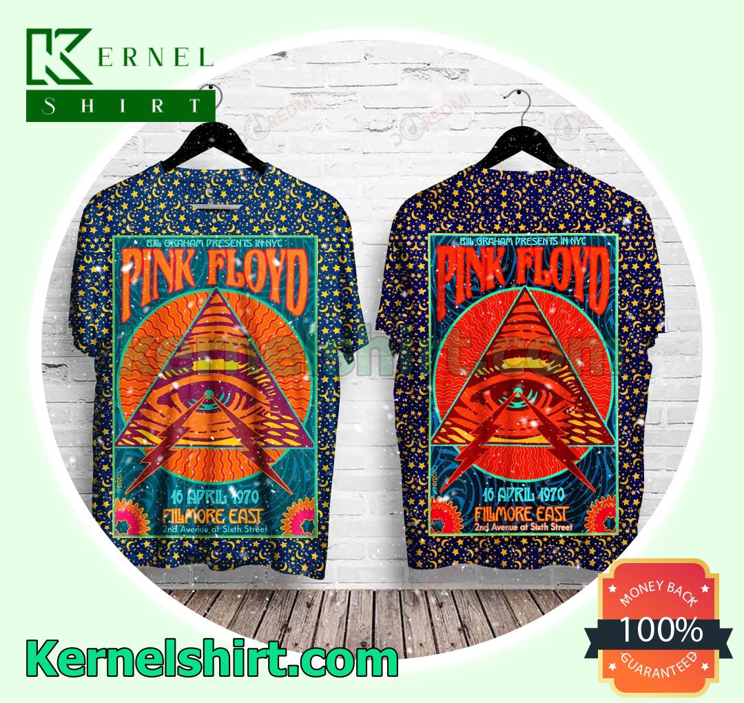 Pink Floyd Live At Fillmore East 1970 Poster Crewneck T-shirt
