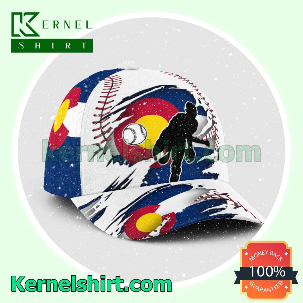 Pitching Colorado Flag Pattern Hats Caps