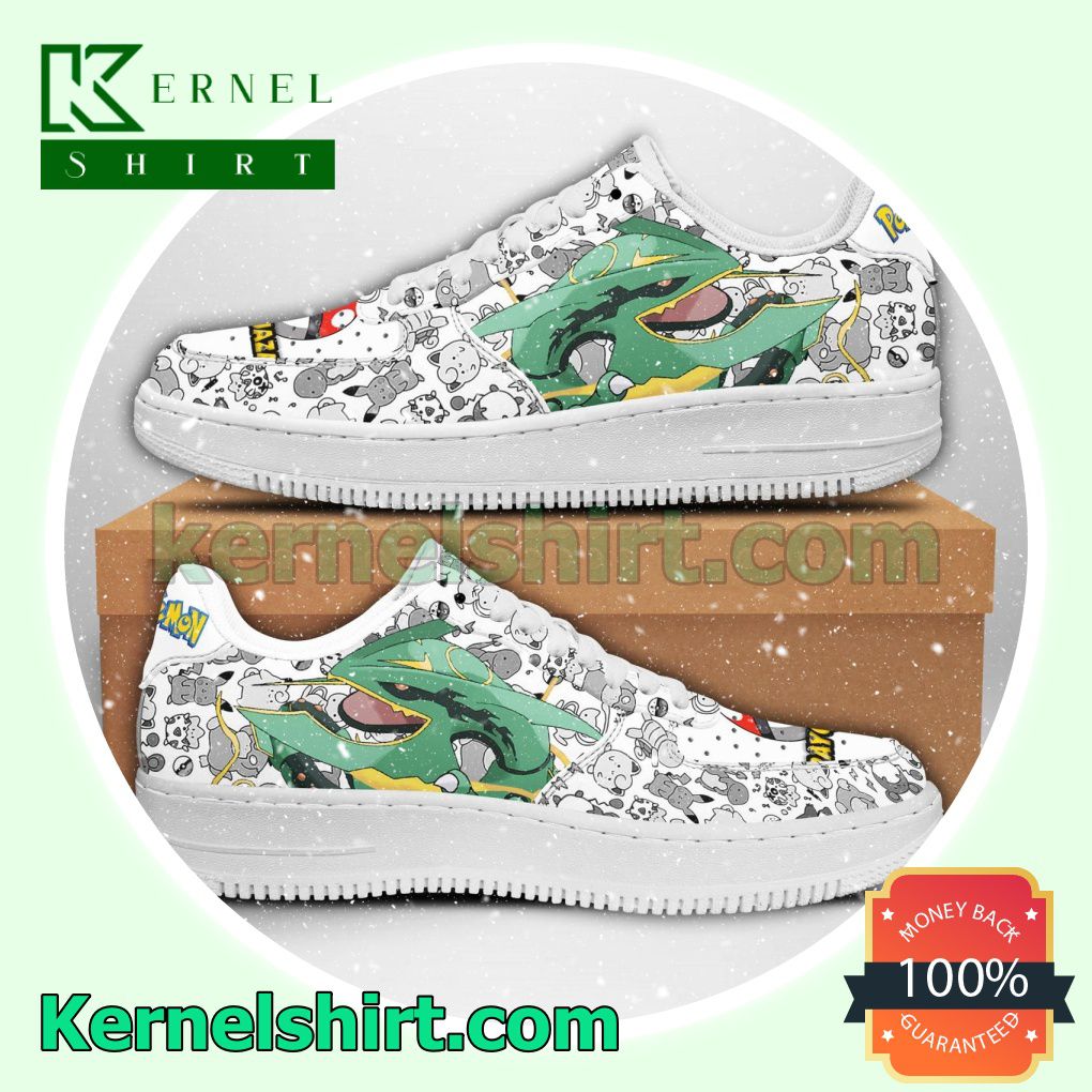 Rayquaza Pokemon Mens Womens Air Force 1 Shoes